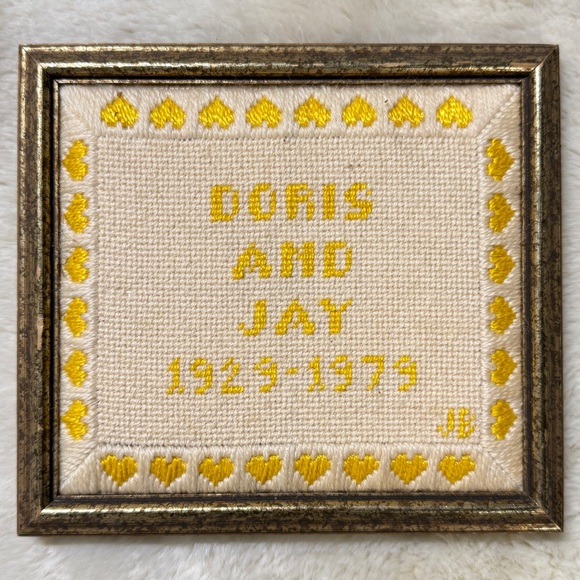 Vintage Framed Needlepoint Art - Picture 4 of 6